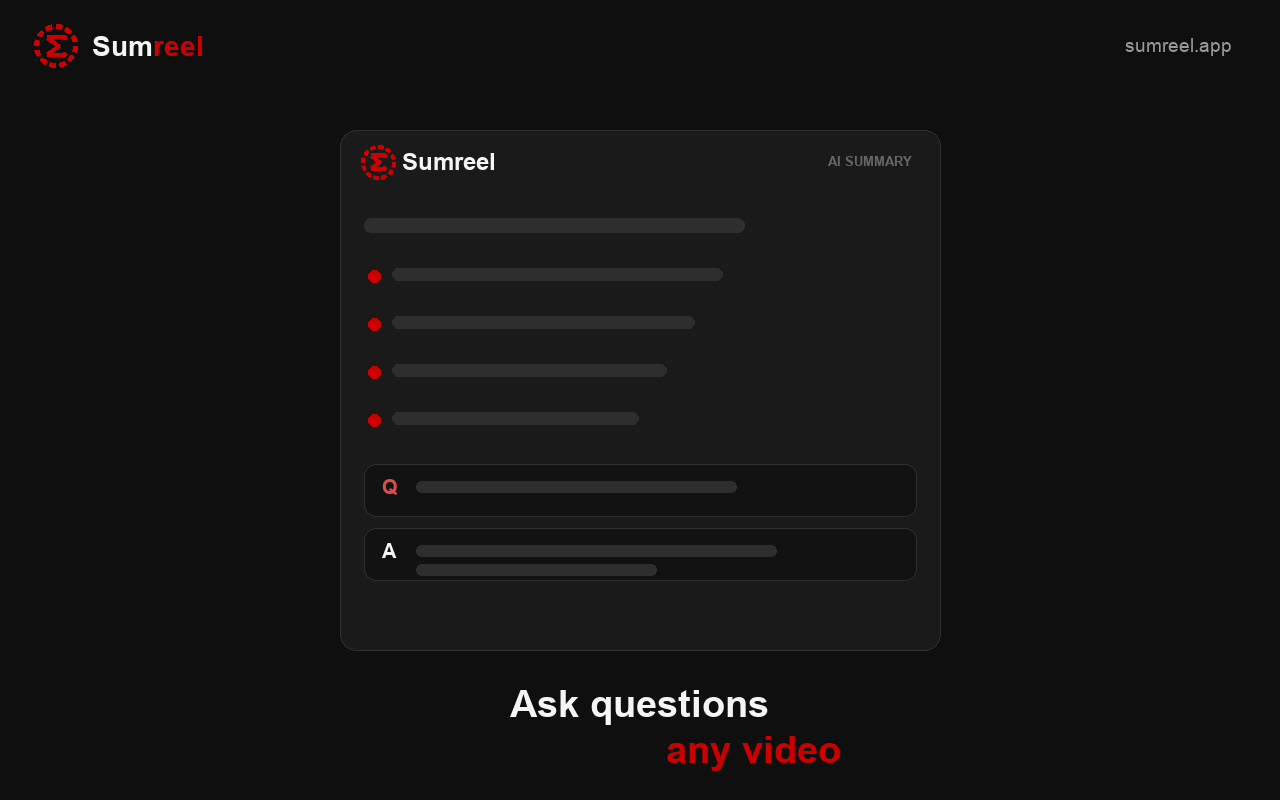 Sumreel ask questions about any video